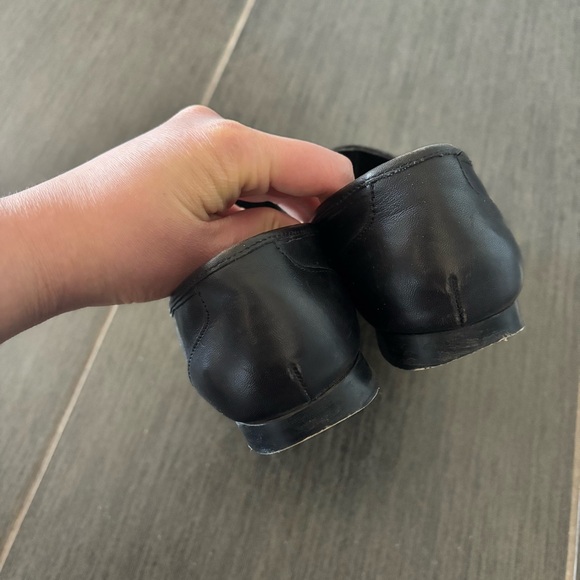 Aldo Black Loafers Vegan Leather with Gold Detail - Picture 4 of 5